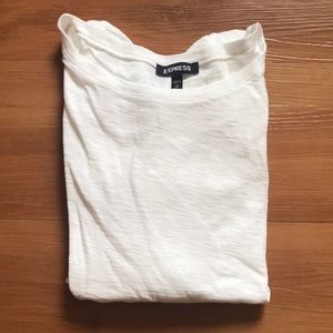Express White Puff Sleeve Top. Size XS